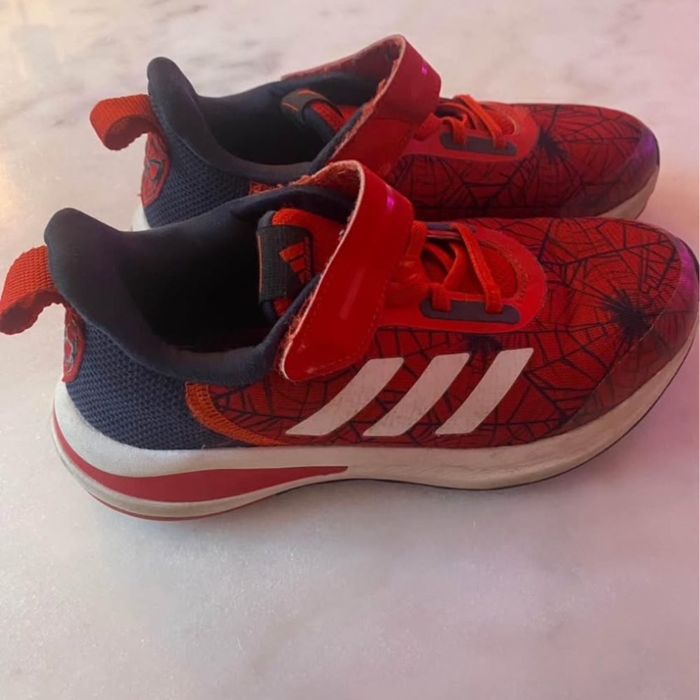 Adidas Kids Red and Black Spider-Man Sneakers